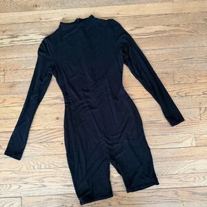 Naked Wardrobe Mock Neck Stretch Onesie